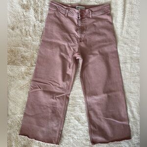 Zara Wide Leg Dusty Pink Jeans